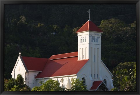 Framed Seychelles, Mahe Island, Cascade, St. Andrew Church Print
