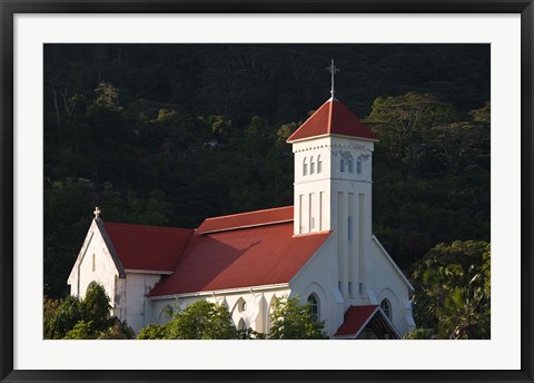 Framed Seychelles, Mahe Island, Cascade, St. Andrew Church Print