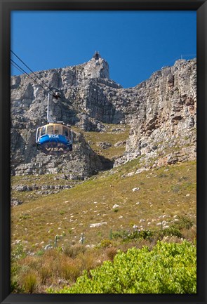 Framed South Africa, Cape Town, Cableway tram Print