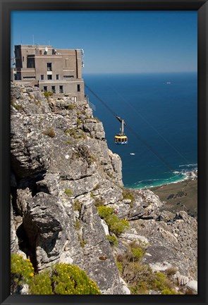 Framed South Africa, Cape Town, Table Mountain, Tram Print