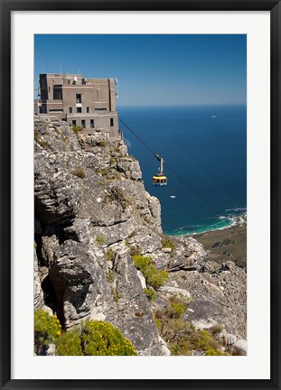 Framed South Africa, Cape Town, Table Mountain, Tram Print