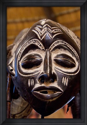 Framed South Africa, Durban, Zulu tribe mask Print