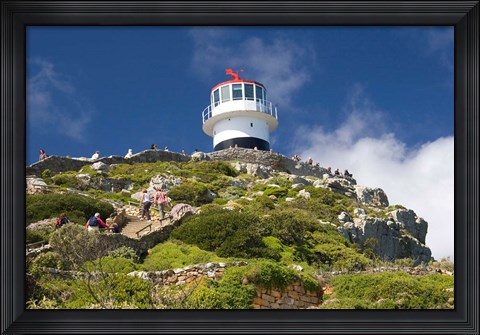 Framed South Africa, Cape Town, Lighthouse on Cape Peninsula Print
