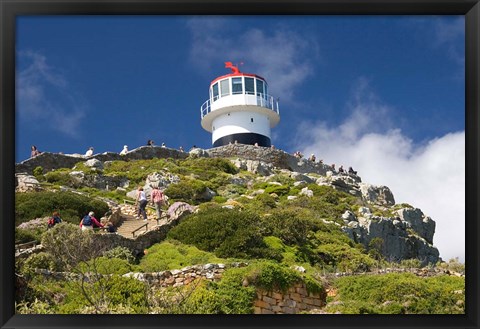 Framed South Africa, Cape Town, Lighthouse on Cape Peninsula Print