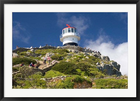 Framed South Africa, Cape Town, Lighthouse on Cape Peninsula Print