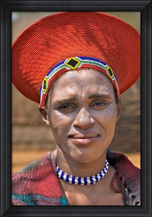 Framed South Africa, KwaZulu Natal, Shakaland, Zulu tribe Print
