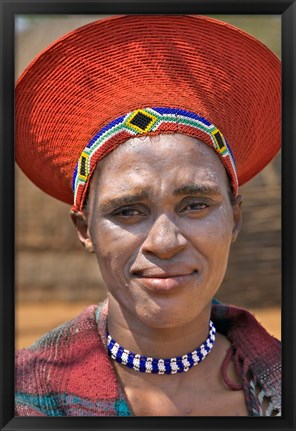 Framed South Africa, KwaZulu Natal, Shakaland, Zulu tribe Print