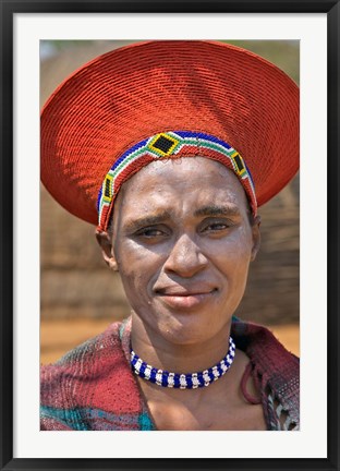 Framed South Africa, KwaZulu Natal, Shakaland, Zulu tribe Print