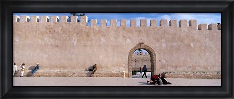 Framed Square in Ancient Walled Medina, Essaouira, Morocco Print