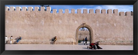 Framed Square in Ancient Walled Medina, Essaouira, Morocco Print