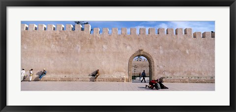 Framed Square in Ancient Walled Medina, Essaouira, Morocco Print