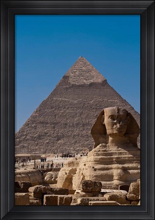 Framed Sphinx and Pyramid, Giza, Egypt Print