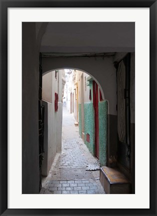 Framed Street in the Kasbah, Tangier, Morocco Print