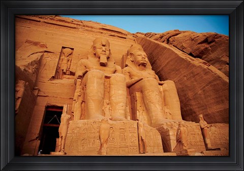Framed Statues, The Greater Temple, Abu Simbel, Egypt Print