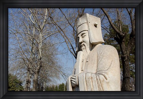 Framed Statue, Changling Sacred Was, Beijing, China Print