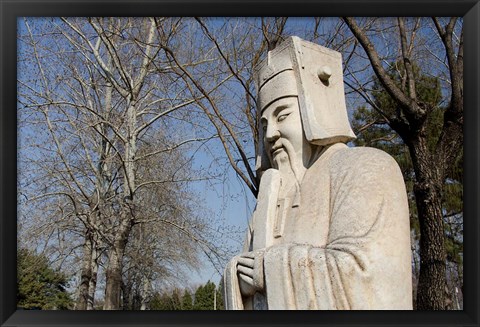 Framed Statue, Changling Sacred Was, Beijing, China Print