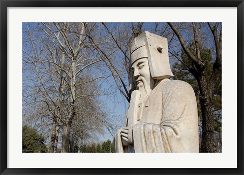 Framed Statue, Changling Sacred Was, Beijing, China Print