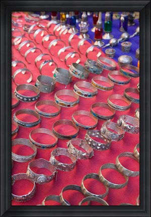Framed Souvenir Moroccan Jewelry, Todra Gorge Area, Tinerhir, Morocco Print