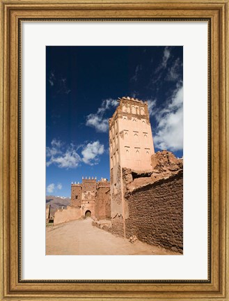Framed Telouet Village, Ruins of the Glaoui Kasbah, South of the High Atlas, Morocco Print