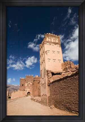 Framed Telouet Village, Ruins of the Glaoui Kasbah, South of the High Atlas, Morocco Print
