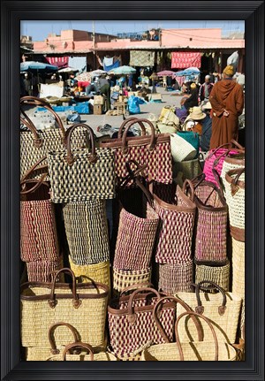 Framed Souqs of Marrakech, Marrakech, Morocco Print