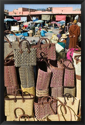 Framed Souqs of Marrakech, Marrakech, Morocco Print