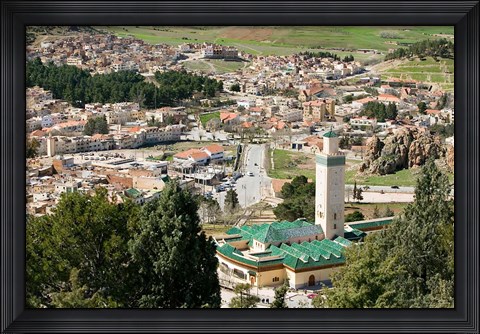 Framed Town View from The Great Rock, Azrou, Middle Atlas, Morocco Print
