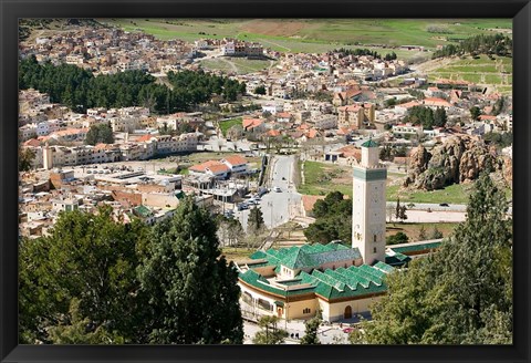 Framed Town View from The Great Rock, Azrou, Middle Atlas, Morocco Print