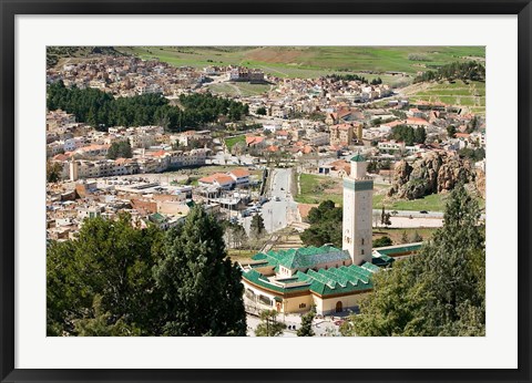 Framed Town View from The Great Rock, Azrou, Middle Atlas, Morocco Print