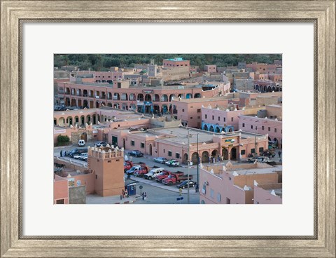 Framed Town View, Tinerhir, Morocco Print