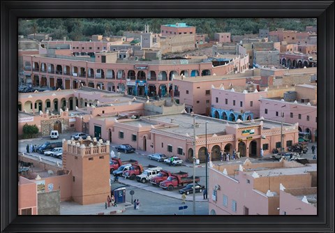 Framed Town View, Tinerhir, Morocco Print