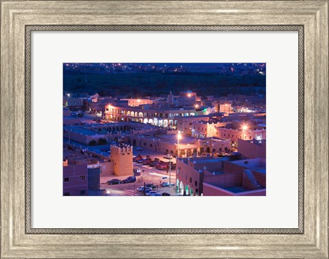 Framed Night View of Town, Tinerhir, Morocco Print
