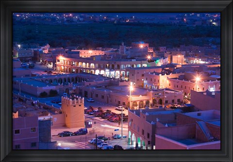Framed Night View of Town, Tinerhir, Morocco Print