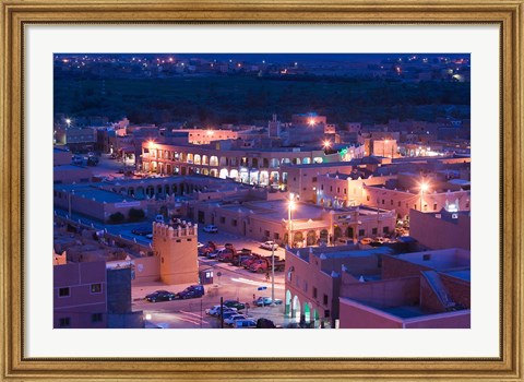 Framed Night View of Town, Tinerhir, Morocco Print
