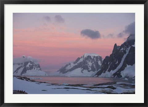 Framed Sunset Light on Lemaire Channel, Antarctic Peninsula Print