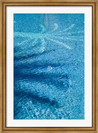 Framed Swimming Pool with Palm Art, Faux Kasbah Hotel, Morocco Print