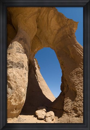 Framed Tin Ghalega Rock Formation, Red Rhino Arch, Fezzan, Libya Print
