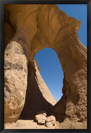 Framed Tin Ghalega Rock Formation, Red Rhino Arch, Fezzan, Libya Print