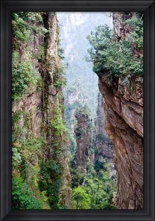 Framed Stone Spires, Zhangjiajie National Forest Park, Hunnan, China Print