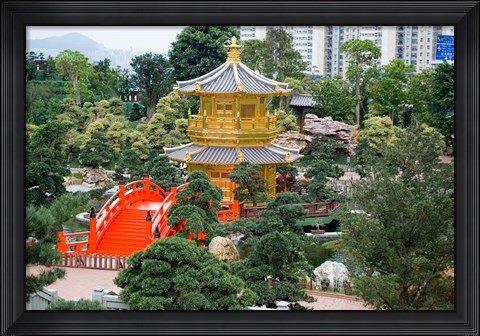 Framed Gold Pavilion of Absolute Perfection, Hong Kong, China Print