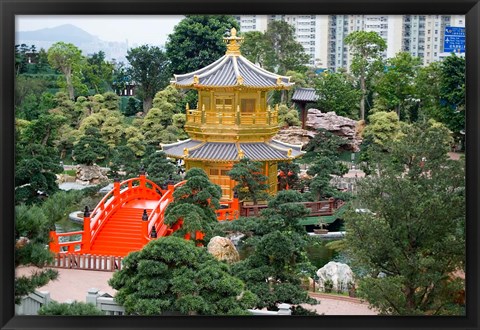 Framed Gold Pavilion of Absolute Perfection, Hong Kong, China Print