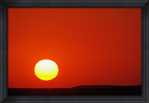 Framed Sunset, Masai Mara Game Reserve, Kenya Print