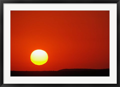 Framed Sunset, Masai Mara Game Reserve, Kenya Print