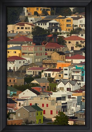 Framed Suburb of Bo-Kaap, Cape Town, South Africa Print