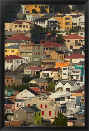 Framed Suburb of Bo-Kaap, Cape Town, South Africa Print