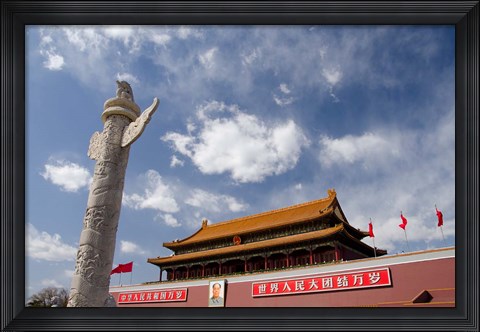 Framed Gate of Heavenly Peace, Forbidden City, Beijing, China Print