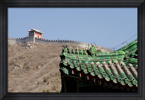 Framed Great Wall of China at Juyongguan, Beijing, China Print