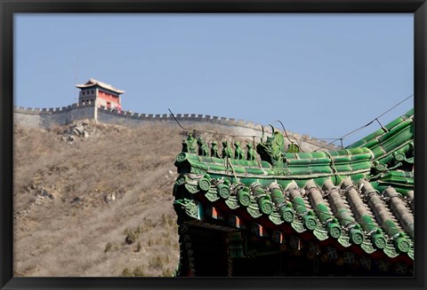 Framed Great Wall of China at Juyongguan, Beijing, China Print