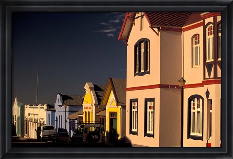 Framed Street Scene and Town View, Namibia Print