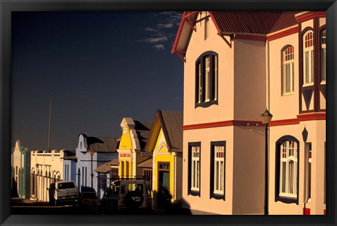 Framed Street Scene and Town View, Namibia Print